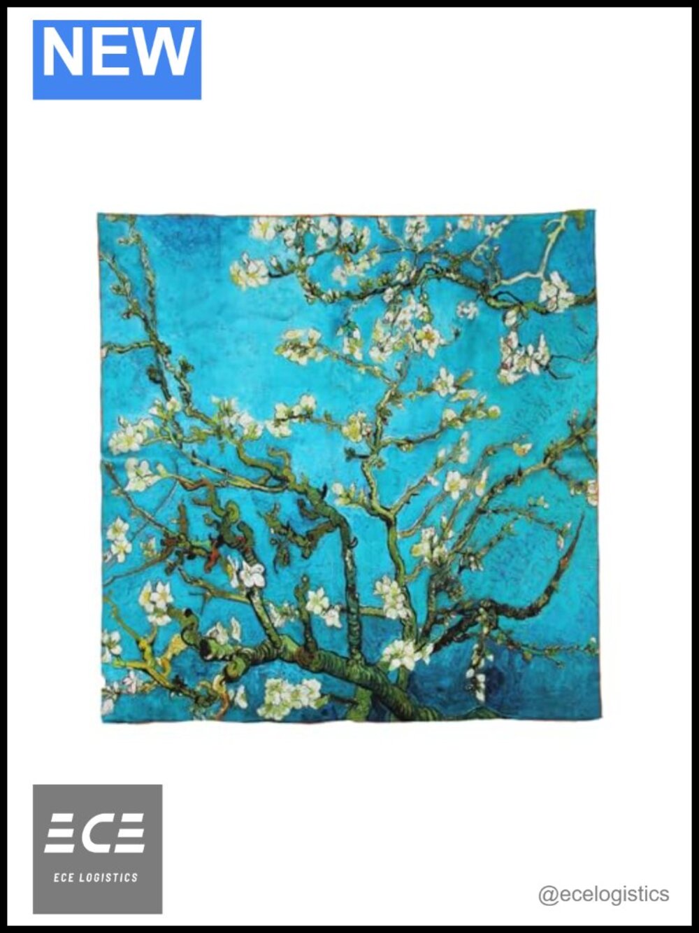100% Mulberry Silk Square Scarf 35x35 Hair Head Wrap